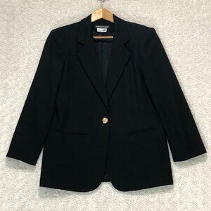 Vintage Savannah‎ Women's 100% Pure Wool One Button Blazer Size 6